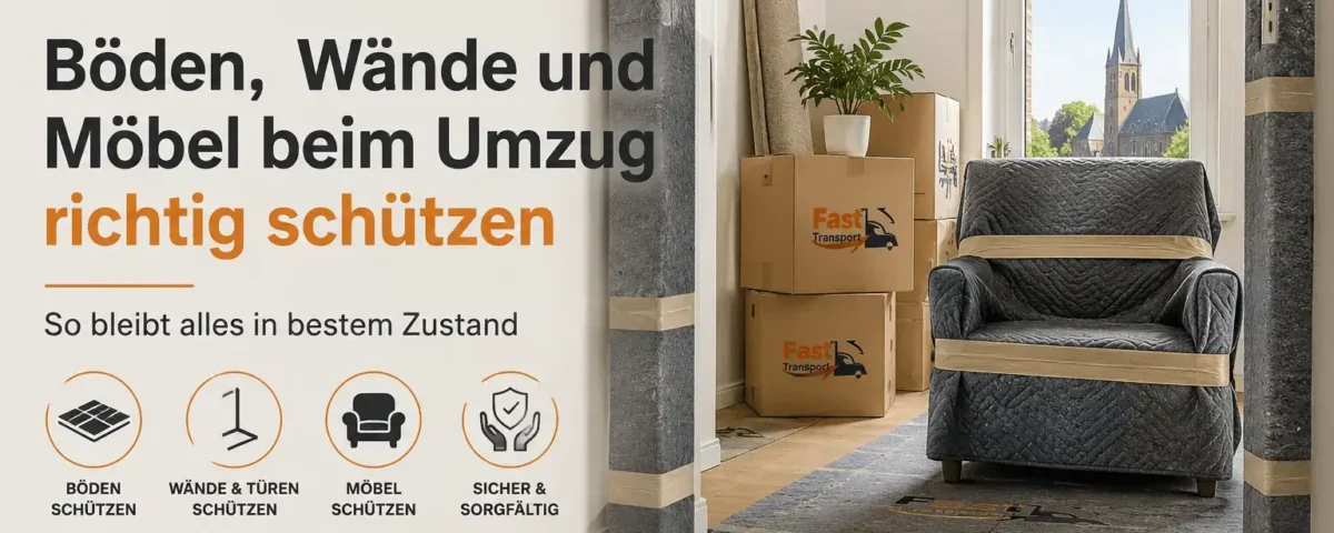 schützen Sie Böden, Wände und Möbel während eines Umzugs